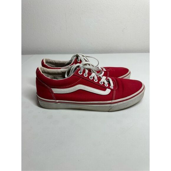 Vans Old Skool Sneakers Red Men's 9.5 Canvas Lace Up Low 500714 - Picture 3 of 10